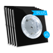 Kit de 5 tomas wifi ODE PLUS con medidor de consumo eléctrico - Diseño moderno en 5 colores diferentes.