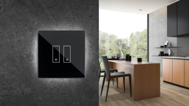 Kit de 5 interruptores domóticos - color negro, controla a distancia luces y puertas con app